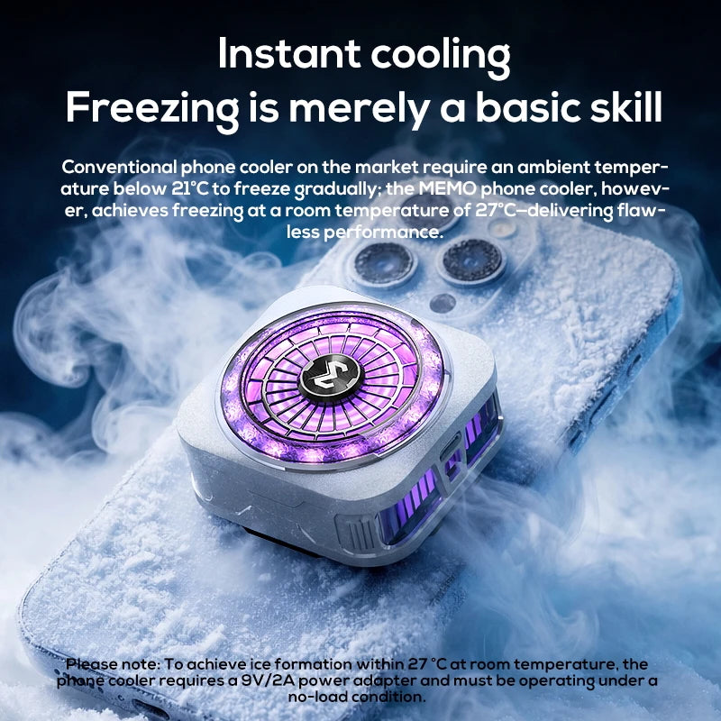 MEMO CX21 Phone Cooler 9V/2A Semiconductor Cooling Fan Radiator Silent Magnetic