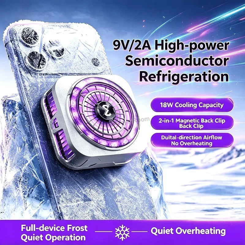 MEMO CX21 Phone Cooler 9V/2A Semiconductor Cooling Fan Radiator Silent Magnetic