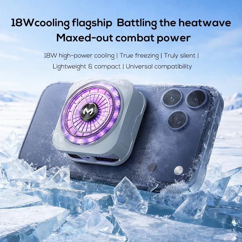 MEMO CX21 Phone Cooler 9V/2A Semiconductor Cooling Fan Radiator Silent Magnetic